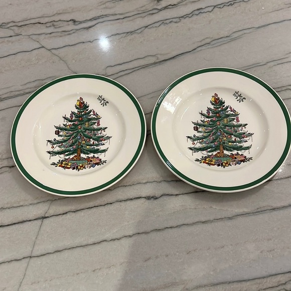 Spode Other - 2 Spode Christmas Tree England S3324J 8” Plates